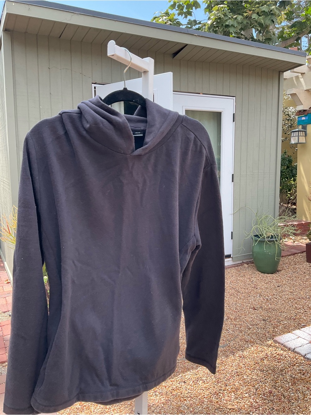Men's Crewneck Hoodie Sweater in Black